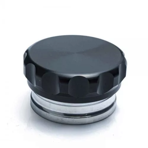 EPMAN weld-on aluminum fuel filler neck, black, 3.0" (76mm)