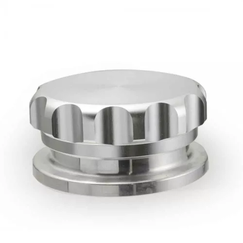 EPMAN weld-on aluminum fuel filler neck, silver, 3.0" (76mm)