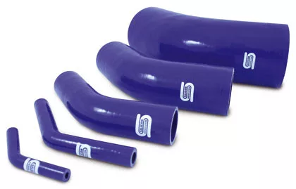 35mm 45° Elbow Silicone Hose - Blue