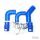 Silicone Hoses for the Ford Focus TDDi-Colour Blue Hoses Colour Black Hoses