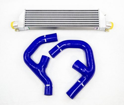 VW Golf GTi Mk5 Front Mount Twintercooler Kit-Colour Blue Hoses
