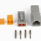 Haltech Plug & Pins Only Set of Deutsch DTP-2 Conn (25 Amp)