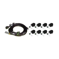  Set of 8 Individual IGN-1A High Performance Induction Coils and Wires for GM/Chrysler Hemi small/large capacity V8 engines.