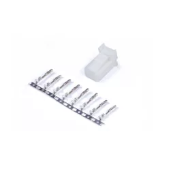 Plug and pins - 8-pin white Tyco