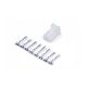 Plug and pins - 8-pin white Tyco