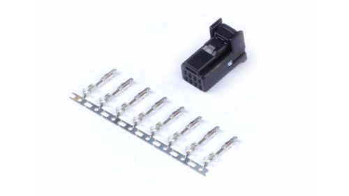 Plug and pins - 8-pin black Tyco