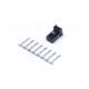 Plug and pins - 8-pin black Tyco
