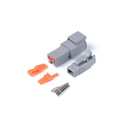 Plug and pins - Deutsch DTM-2 (7.5 amp) connector kit.