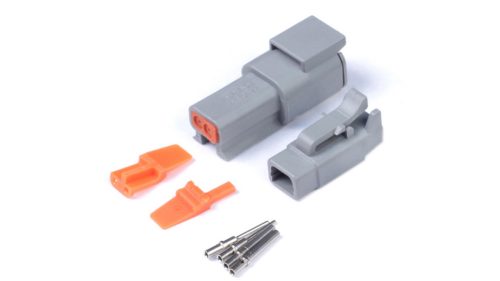 Plug and pins - Deutsch DTM-2 (7.5 amp) connector kit.