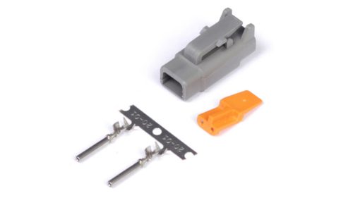 Plug and pins - Deutsch DTM-2 male connector (7.5 ampere).