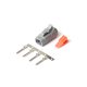 Plug and pins - male connector Deutsch DTM-4 (7.5 Ampera).