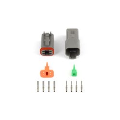   Set of plugs and pins matching Deutsch DT-4 connectors (DT06-4S + DT04-4P) - (13 Amps)