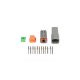 Set of plugs and pins matching Deutsch DT-6 connectors (DT06-6S + DT04-6P) - (13 Amps)