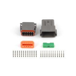   Set of plugs and pins matching Deutsch DT-12 connectors (DT06-12S + DT04-12P) - (13 Amps).