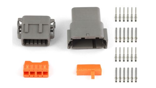 Set of plugs and pins for matching Deutsch DTM-12 connectors (7.5 Amps)