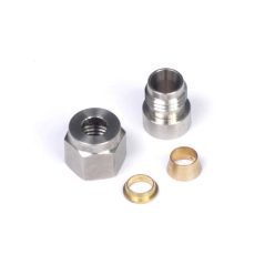   Stainless steel connection flange with a diameter of 1/4 inch
