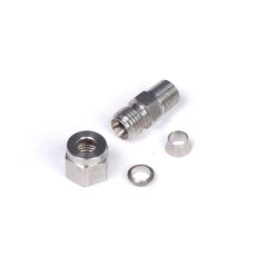   Set of spring-loaded 1/4 inch stainless steel connectors - 1/8 inch NPT threads