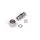 Set of spring-loaded 1/4 inch stainless steel connectors - 1/8 inch NPT threads