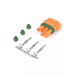   Delco Weather Pack MAP sensor connector 3 pin GM style - Orange - connector and pins