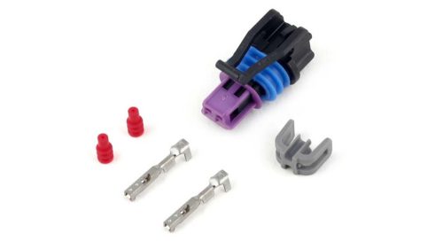Delphi style 2-pin GM coolant temperature connector (Black) - plugs and pins
