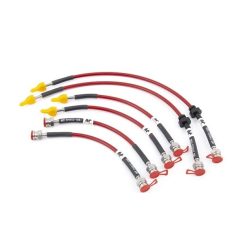   Fiat 500 Abarth Brake Lines-Line Colour Solid Black-Caliper Non Brembo