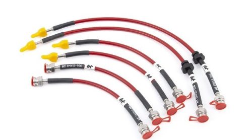 Fiat 500 Abarth Brake Lines-Line Colour Solid Black-Caliper Non Brembo Line Colour Transparent Plain Caliper Non Brembo Line Colour Solid Blue Caliper Non Brembo Line Colour Solid Green Caliper Non Brembo Line Colour Solid Orange Caliper Non Brembo Line C