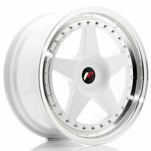 JR Wheels JR6 18x8,5 ET20-40 BLANK White w/Machined Lip