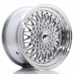   JR Wheels JR9 16x8 ET25 4x100/108 Silver w/Machined Lip+Silver Rivets