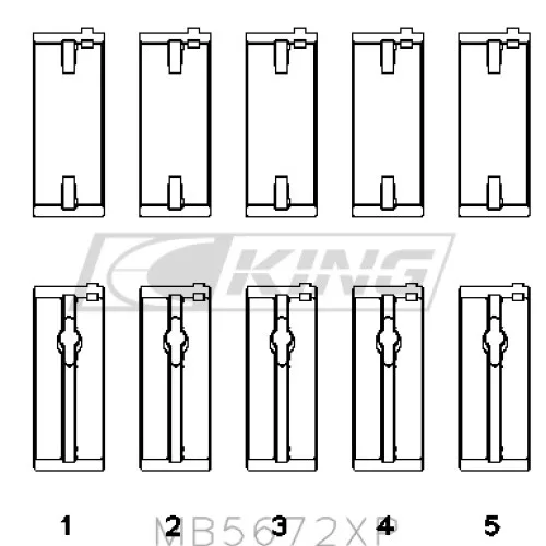 King Main Bearing Shell FORD YB 2.0L DOHC COSWORTH