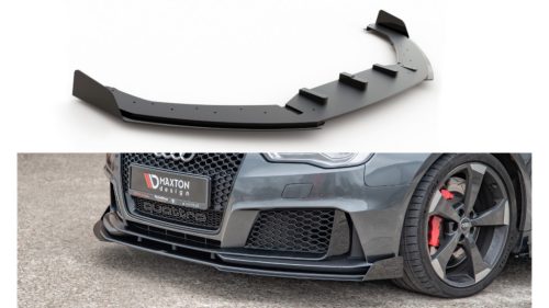 Splitter Audi RS3 8V Sportback Front Racing Durability + Flaps Black