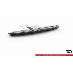   Splitter Audi A6 C7 S-Line Avant Rear Central with Diffuser Exhaust 2x1 Gloss Black