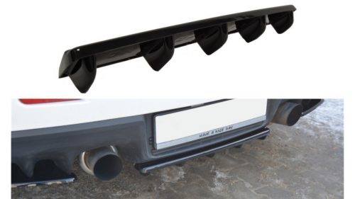 Splitter Mitsubishi Lancer Evo X Rear Central with Diffuser Gloss Black