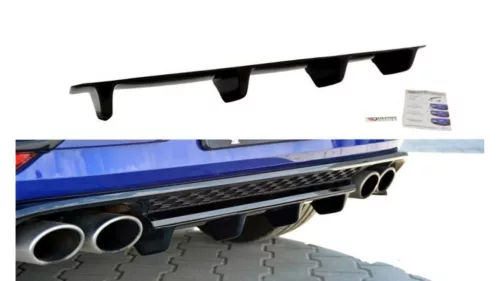 Splitter Volkswagen Golf 7 Facelift R Rear Central Gloss Black