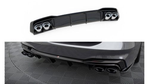 Diffuser Audi A7 C8 Facelift S-Line Rear Valance + Exhaust Ends Imitation Chrome