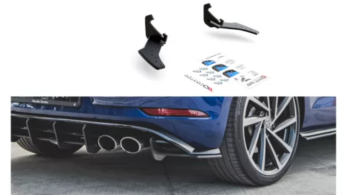 Splitter Volkswagen Golf 7 Facelift R Rear Side Racing Durability Black