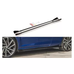   Diffuser Volkswagen Golf 7 Facelift R Side Skirts Racing Black-Red + Gloss Flaps