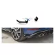 Splitter Volkswagen Golf 7 Facelift R Rear Side Racing Durability Black + Gloss Flaps