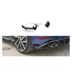   Splitter Volkswagen Golf 7 Facelift R Rear Side Racing Durability Red + Gloss Flaps