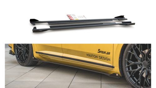 Diffuser Volkswagen Arteon R-Line Side Skirts Racing Black-Red + Gloss Flaps