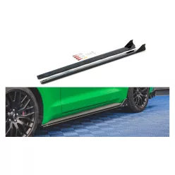   Diffuser Ford Mustang VI GT Facelift Side Skirts + Flaps Gloss Black