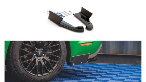 Splitter Ford Mustang VI GT Facelift Rear Side v.1 + Flaps Gloss Black