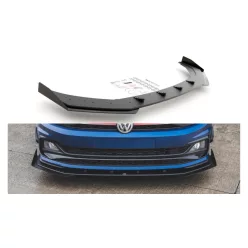   Splitter Volkswagen Polo VI GTI Front Racing Durability + Flaps Black-Red