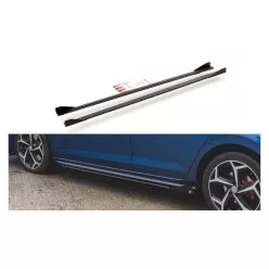   Diffuser Volkswagen Polo VI GTI Side Skirts Racing Black + Gloss Flaps