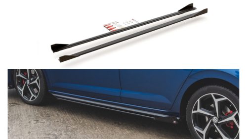Diffuser Volkswagen Polo VI GTI Side Skirts Racing Black + Gloss Flaps
