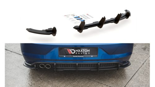 Diffuser Volkswagen Polo VI GTI Rear Valance + Flaps Black Racing Durability