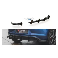   Diffuser Volkswagen Polo VI GTI Rear Valance + Flaps Red Racing Durability
