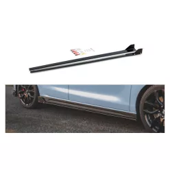   Diffuser Hyundai I30 III N Side Skirts v.5 Gloss Black + Flaps