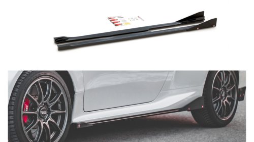 Diffuser Toyota GR Yaris IV Side Skirts v.2 Gloss Black + Flaps