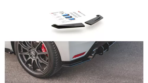 Splitter Toyota GR Yaris IV Rear Side Racing Durability Black-Red