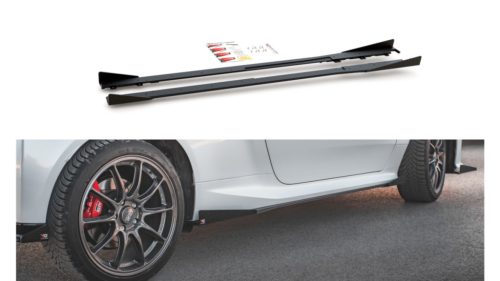 Diffuser Toyota GR Yaris IV Side Skirts Racing Black + Gloss Flaps